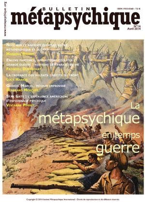 Couverture — La métapsychique en temps de guerre
